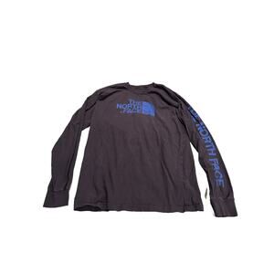 The North Face Classic Fit LONG SLEEVE T-SHIRT Men’s (M) Black w Blue Cot. Blend
